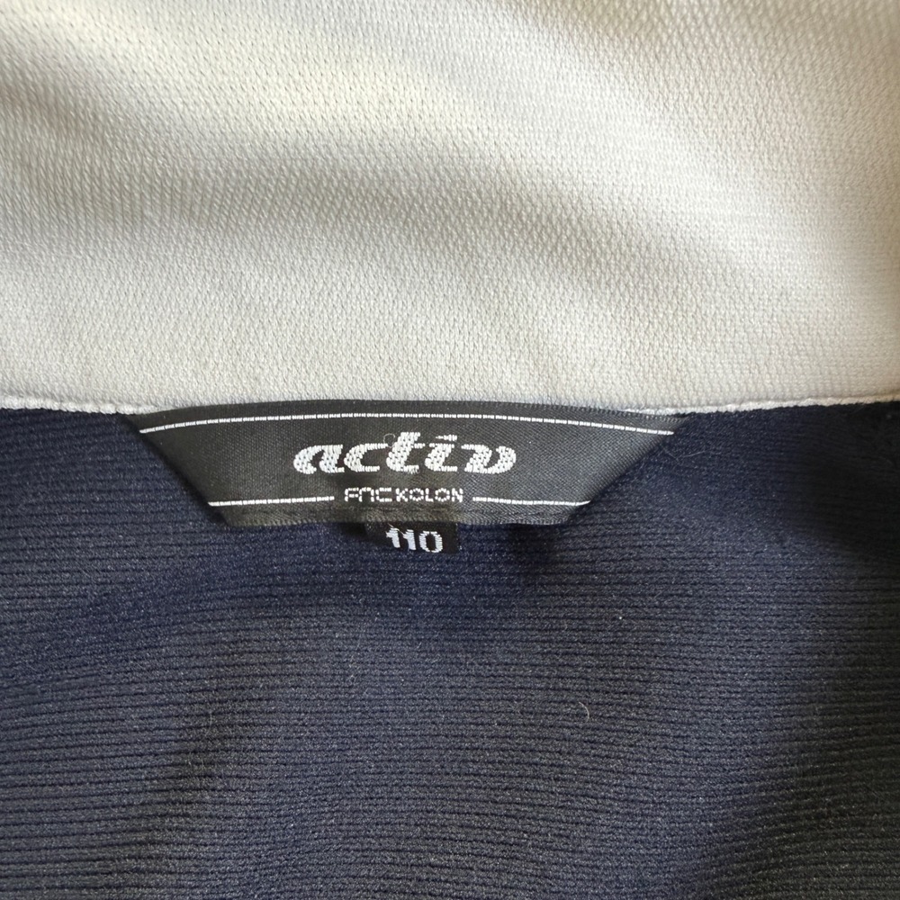 Activ FnC Kolon Track Jacket Full Zip Navy White Y2K Korea Large - Picture 5 of 8